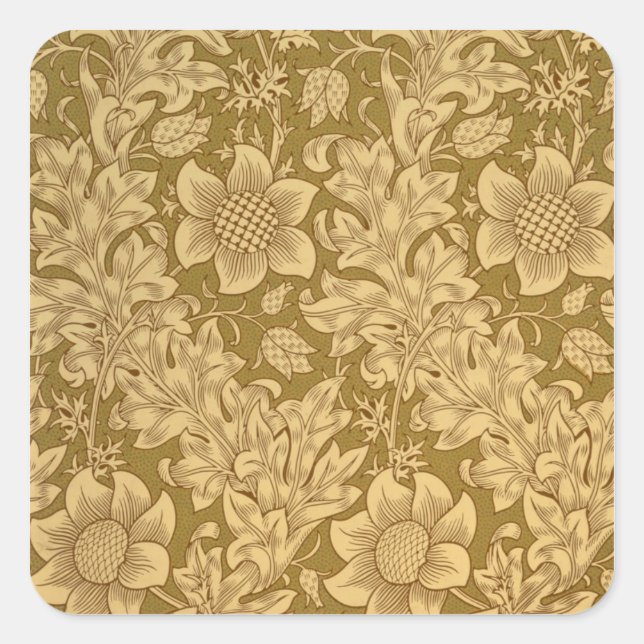 'Fritillary' wallpaper design, 1885 Square Sticker (Front)