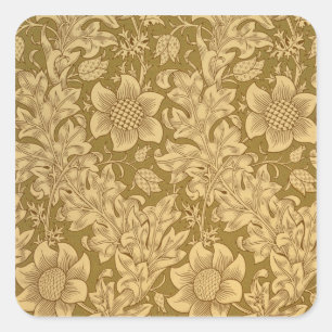 'Fritillary' wallpaper design, 1885 Square Sticker