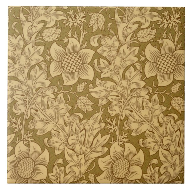 'Fritillary' wallpaper design, 1885 Tile (Front)