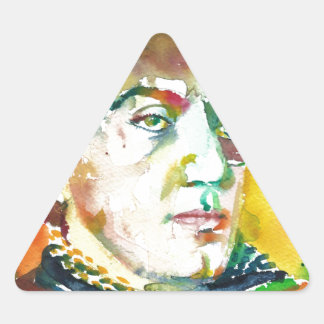 FRITZ LANG - watercolor portrait.2 Triangle Sticker