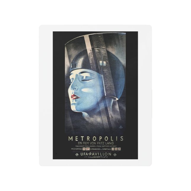Fritz Lang's Metropolis (1927) Metal Print (Front)