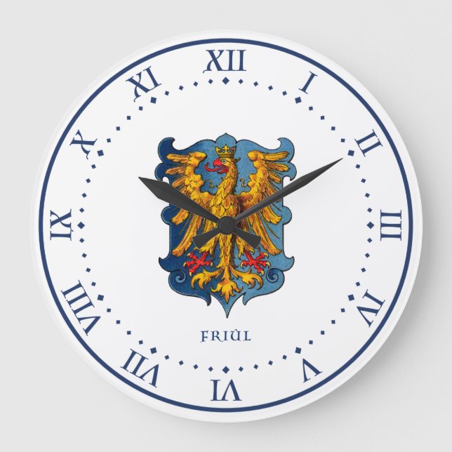 Friuli coat of arms large clock (Front)
