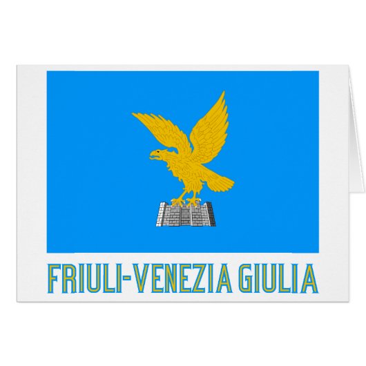 Friuli-Venezia Giulia flag with name Cards (Front Horizontal)