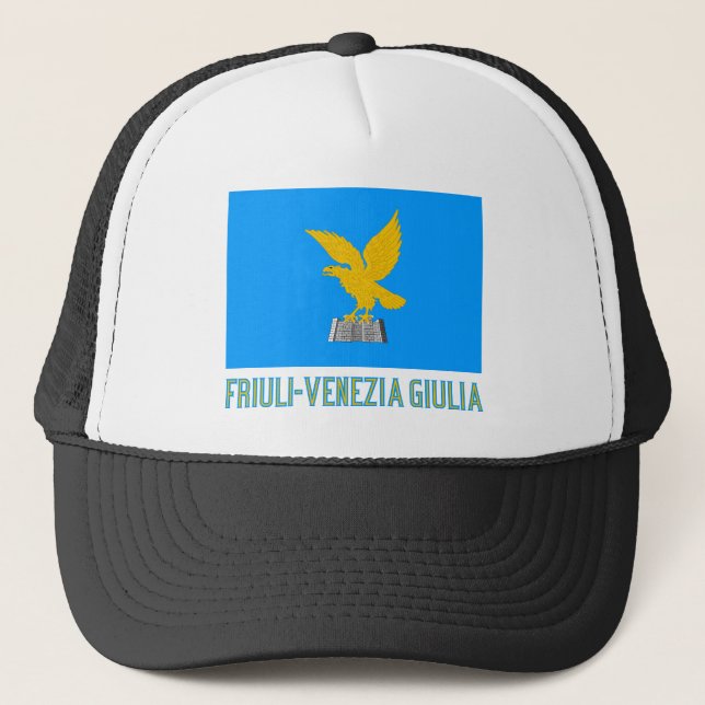 Friuli-Venezia Giulia flag with name Trucker Hat (Front)