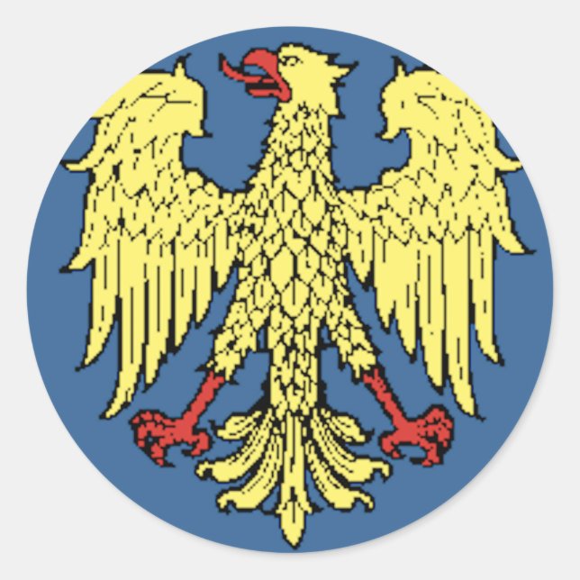 Friuli-Venezia Giulia (Italy) Flag Classic Round Sticker (Front)