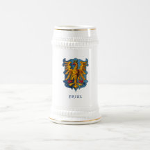Friuli vintage coat of arms white Beer Stein