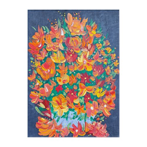 Frizzle Sizzle Floral Acrylic Wall Art