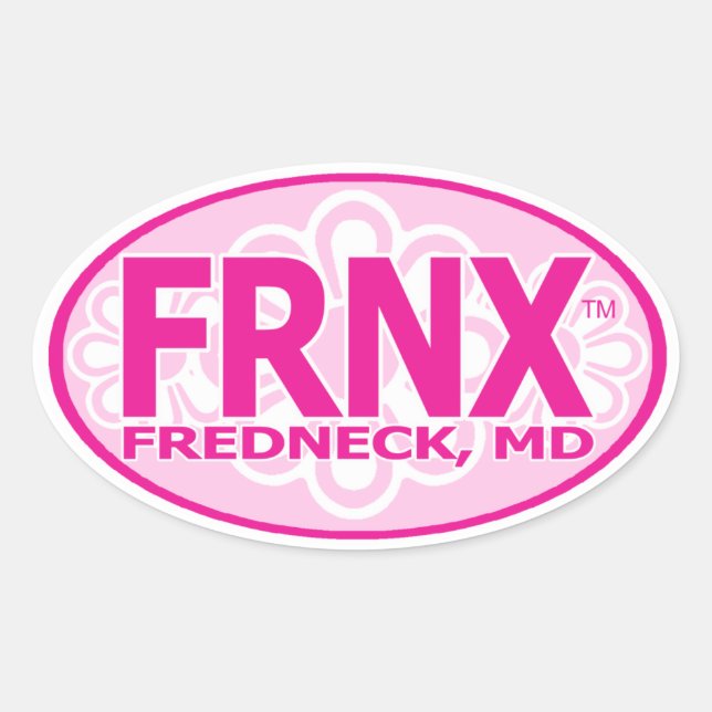 FRNX Girlie Decal Oval Sticker (Front)