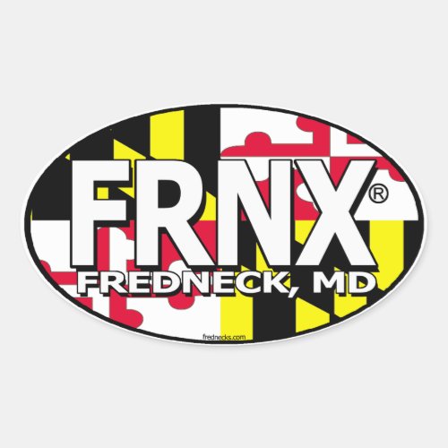 FRNX Maryland Flag Decal Oval Sticker