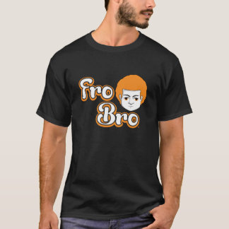 Fro Bro Dark - Orange & White T-Shirt
