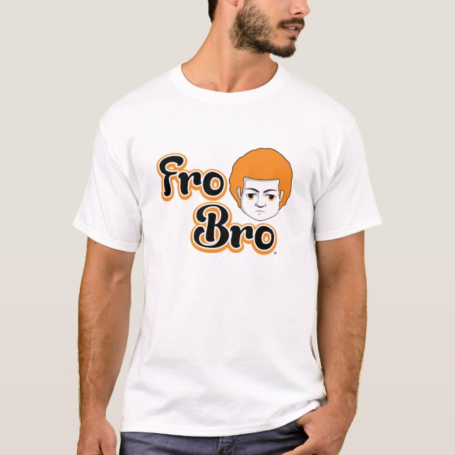 Fro Bro - Orange & Black T-Shirt (Front)