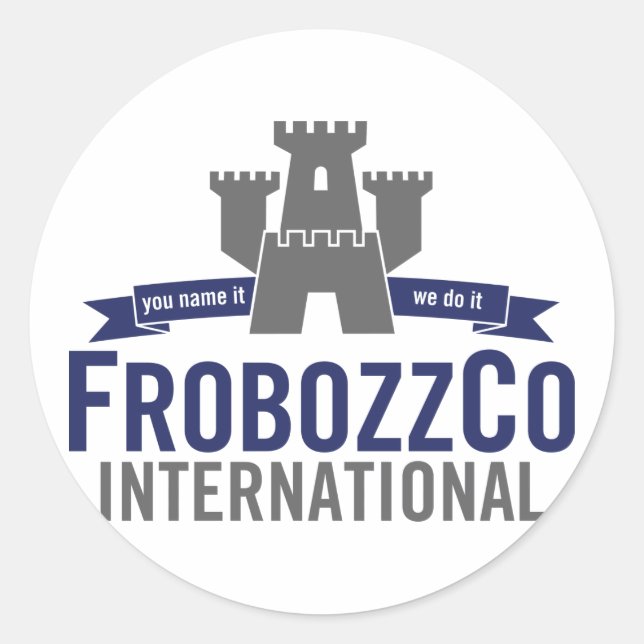 frobozzco+zork+logo classic round sticker (Front)
