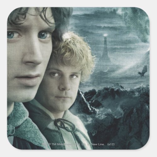 FRODO and Samwise Close Up Square Sticker