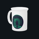 FRODO™ Leaving THE SHIRE™ Silhouette Beverage Pitcher<br><div class="desc">THE LORD OF THE RINGS™ | Frodo stands at the doorway to Bag End in The Shire,  ready for adventure! Grab this on a cool graphic t-shirt,  tote bag,  or notebook! Shop this design on even more custom Zazzle gifts!</div>