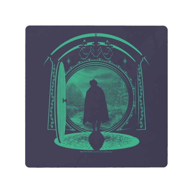 FRODO™ Leaving THE SHIRE™ Silhouette Metal Print (Front)