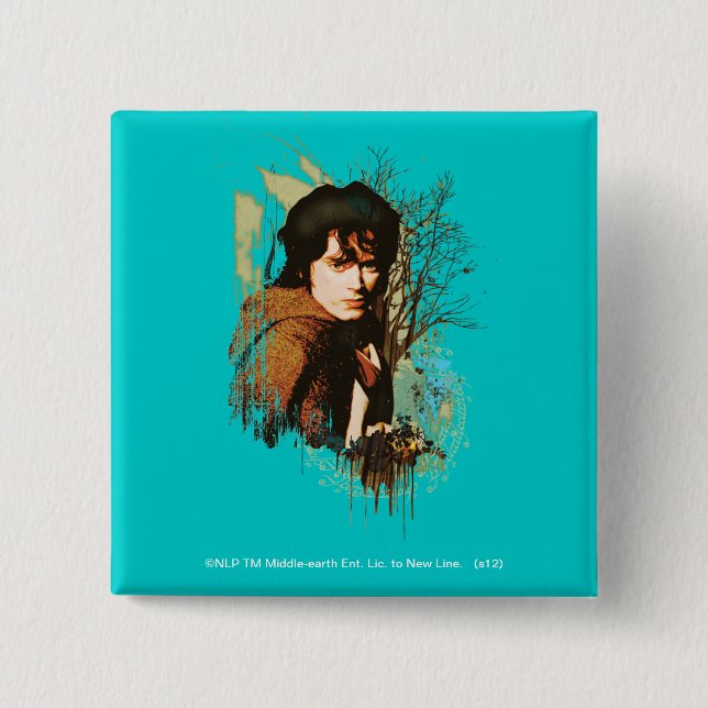 FRODO™ Mixed Media Vector Collage Button (Front)