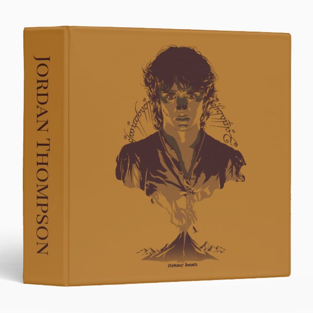 FRODO™ MOUNT DOOM™ Tengwar Inscription Graphic 3 Ring Binder (Front/Spine)