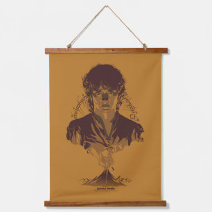 FRODO™ MOUNT DOOM™ Tengwar Inscription Graphic Hanging Tapestry