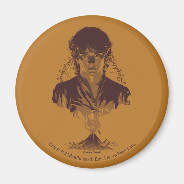FRODO™ MOUNT DOOM™ Tengwar Inscription Graphic Magnet (Front)