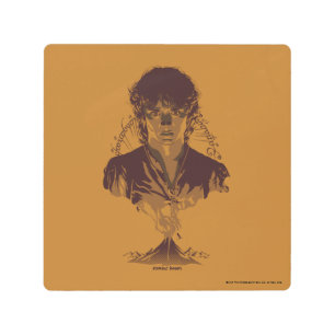 FRODO™ MOUNT DOOM™ Tengwar Inscription Graphic Metal Print