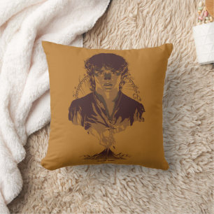 FRODO™ MOUNT DOOM™ Tengwar Inscription Graphic Throw Pillow