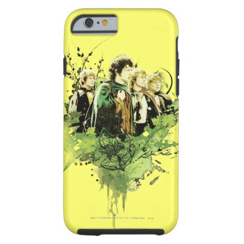 FRODOâ with Hobbits Vector Collage Tough iPhone 6 Case