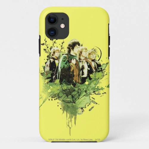 FRODOâ with Hobbits Vector Collage iPhone 11 Case