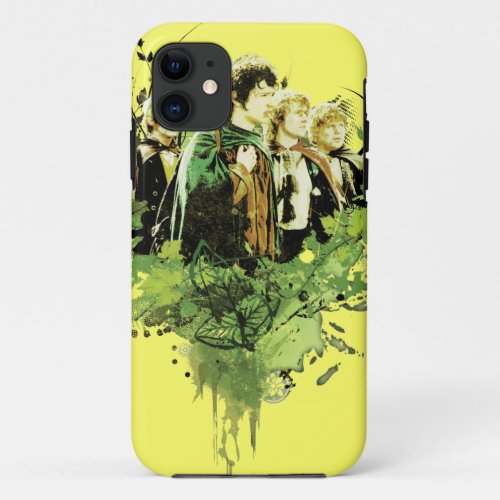 FRODOâ with Hobbits Vector Collage iPhone 11 Case