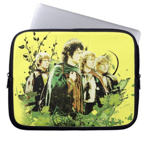 FRODO with Hobbits Vector Collage Laptop Sleeve