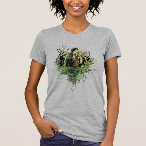 FRODOâ with Hobbits Vector Collage T_Shirt