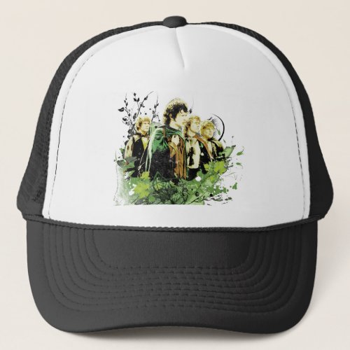 FRODO with Hobbits Vector Collage Trucker Hat