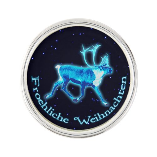 Froehliche Weihnachten _ Blue Caribou Reindeer Pin