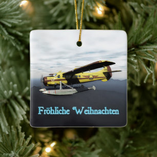 Froehliche Weihnachten - de Havilland DH3-C Otter Ceramic Ornament