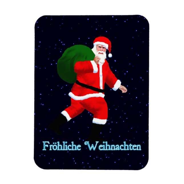 Froehliche Weihnachten - Santa Claus Magnet (Vertical)