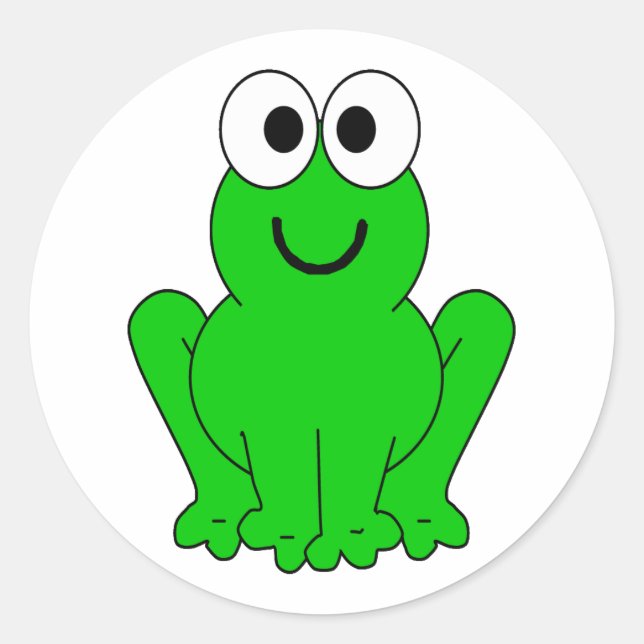 frog1 classic round sticker (Front)