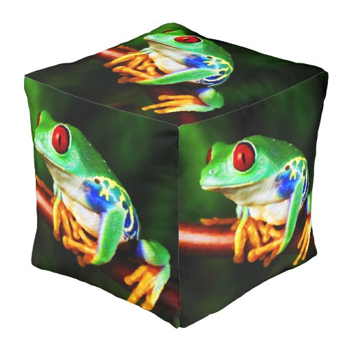 Frog 1 Cube Poufs Cube Pouf | Zazzle