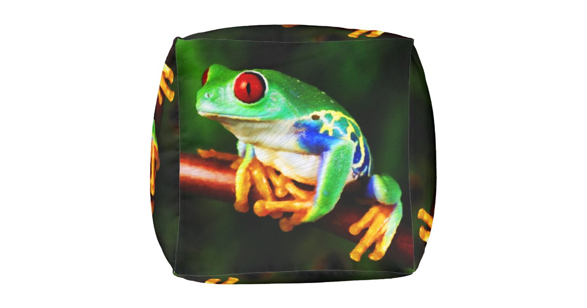 Frog 1 Cube Poufs Cube Pouf | Zazzle