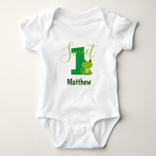 Frog 1st birthday Sweet One Party Baby Bodysuit