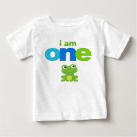 Frog 1st Birthday Tshirt Toddler Baby Kid