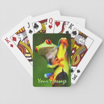Frog 2 Playing Cards by Ronspassionfordesign at Zazzle