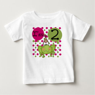 Frog 2nd Birthday Pink Baby T-Shirt