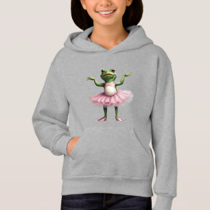 Frog 3 ballerina, frog, dancer, toad, Ai generated Hoodie