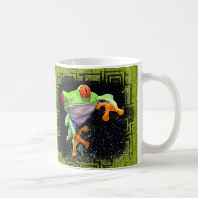 Frog 3 Bordered Options Coffee Mug (Right)