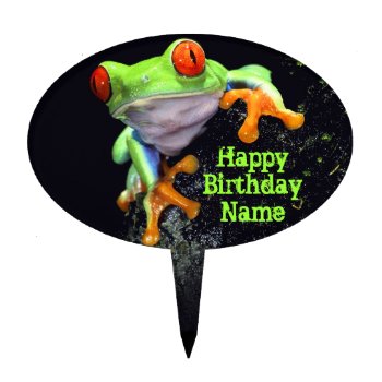 Frog 3 Caketopper Options Cake Topper by Ronspassionfordesign at Zazzle