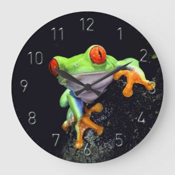 Frog 3 Clock Options by Ronspassionfordesign at Zazzle