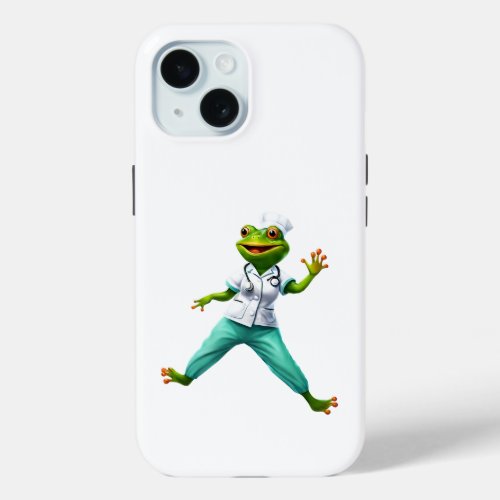 Frog 4 nurse frog medic toad Ai generated iPhone 15 Case