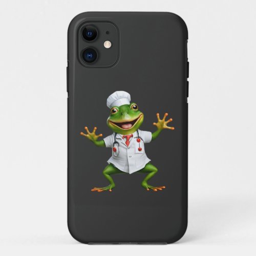 Frog 5 nurse frog medic toad Ai generated iPhone 11 Case