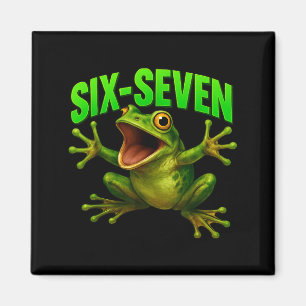 Frog 67 Meme Six Seven Funny Gen Alpha  Magnet