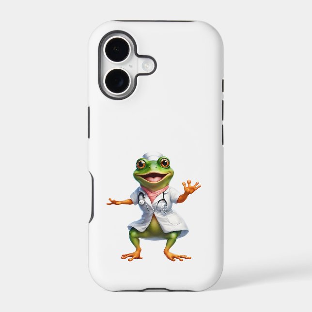 Frog 7 nurse, frog, medic, toad, Ai generated Iphone Case (Back)