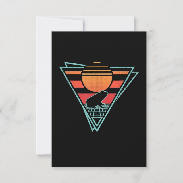 Frog 80s EDM Synthwave Gift Invitation (Front)